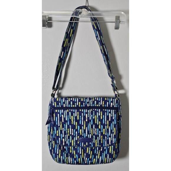 Vera Bradley Handbags - Vera Bradley Crossbody Bag Katalina Showers Print Blue Green